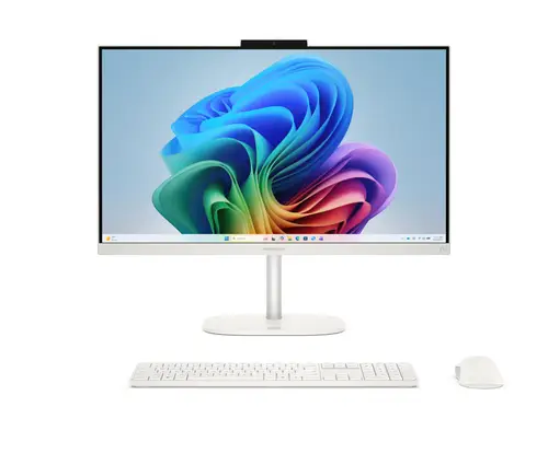 OmniStudio All-in-One Desktop Next Gen AI 24-cy0005ns PC Copilot+ PC Intel Core Ultra 5 322 60,5 cm (23.8") 1920 x 1080 Pixeles 16 GB DDR5-SDRAM 512 GB SSD Windows 11 Home Wi-Fi 7 (802.11be) Blanco - Imagen 1