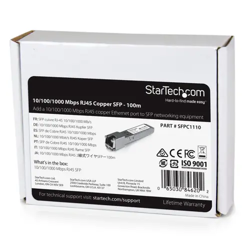 Módulo Transceptor SFP Compatible con el Modelo SFP-GE-T de Cisco - 1000BASE-T - SFP a RJ45 Cat6 / Cat5e - 10/100/1000 Mbps - RJ45 - 100m - Cisco IE3400, IE3300, IE3200 - Imagen 5