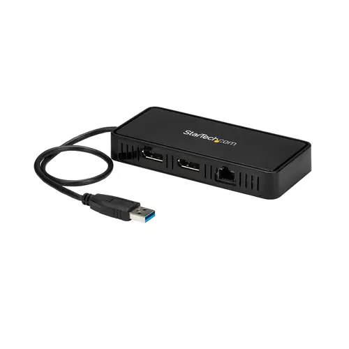 Mini Dock USB 3.0 - Docking Station USB-A para 2 Monitores - DisplayPort 4K de 60Hz y Red Ethernet Gigabit - con Cable de 30cm - Adaptador USB 3.1 Gen 1 Tipo A para Portátil - Imagen 5