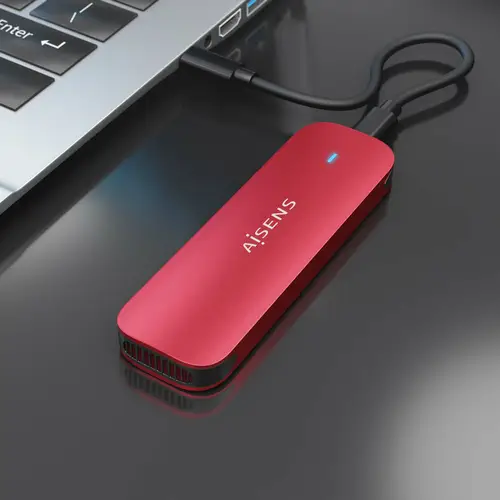 ASM2-027RED caja para disco duro externo Caja externa para unidad de estado sólido (SSD) Rojo M.2 - Imagen 4