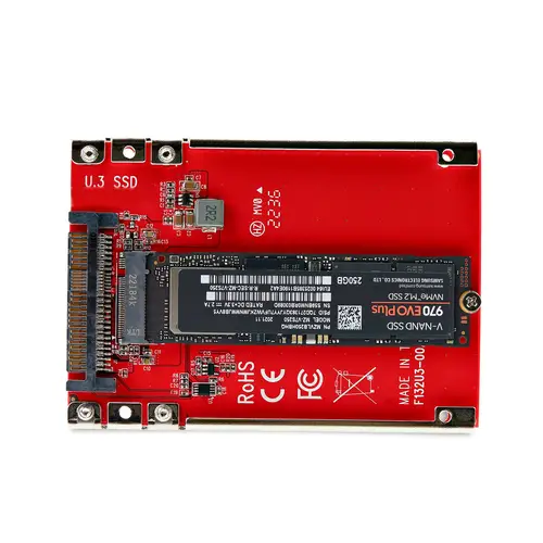 Adaptador M.2 a U.3 para SSDs M.2 NVMe - Conversor Adaptador de Host de Unidad M.2 PCIe a U.3 de 2,5 (SFF-TA-1001) - Cumple con TAA - Imagen 5