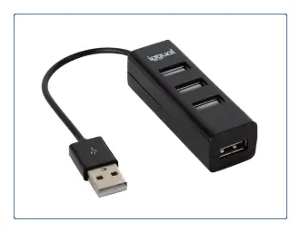 HUB-A-4p USB 2.0 480 Mbit/s Negro