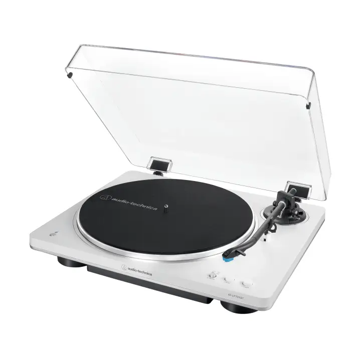 AT-LP70XBT Tocadiscos de tracción por correa Plata, Blanco Total..