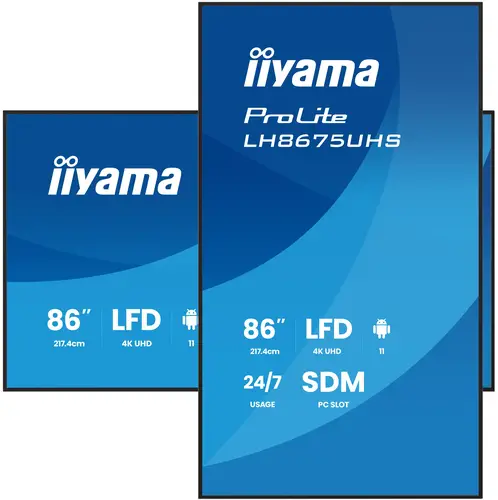 LH8675UHS-B2AG pantalla de señalización Pantalla plana para señalización digital 2,17 m (85.6") LCD Wifi 500 cd / m² 4K Ultra HD Negro Procesador incorporado Android 11 24/7 - Imagen 6