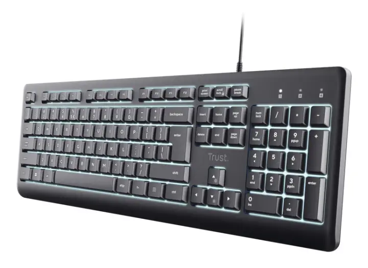 Primo Beleuchtete teclado Hogar / Oficina USB QWERTY Español Negro
