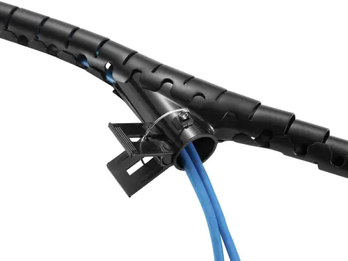 650868 organizador de cables Escritorio Pasacables Negro - Imagen 2