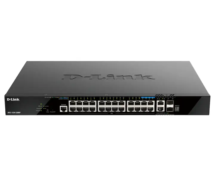 DGS-1520-28MP switch Gestionado L3 Gigabit Ethernet (10/100/1000) Energía sobre Ethernet (PoE) 1U Negro