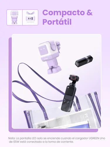 Nexode RG 65W 3-Port GaN Ordenador portátil, Teléfono móvil, Ratón, Portátil, Batería portátil, Teléfono Rosa Corriente alterna Carga rápida Interior - Imagen 12