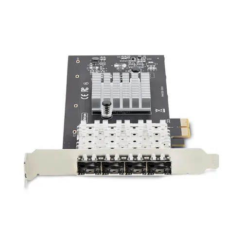 Tarjeta PCIe 2.1x2 (Compatible con x4, x8 y x16) de Red de Fibra Óptica/Cobre Ethernet 1Gb SFP de 4 Puertos - Chipset Controlador Intel I350-AM4 - 1000BASE/Fibra Óptica - Windows o Linux - Imagen 3