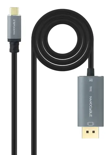 10.15.5022 adaptador de cable de vídeo 2 m USB Tipo C DisplayPort Negro - Imagen 1