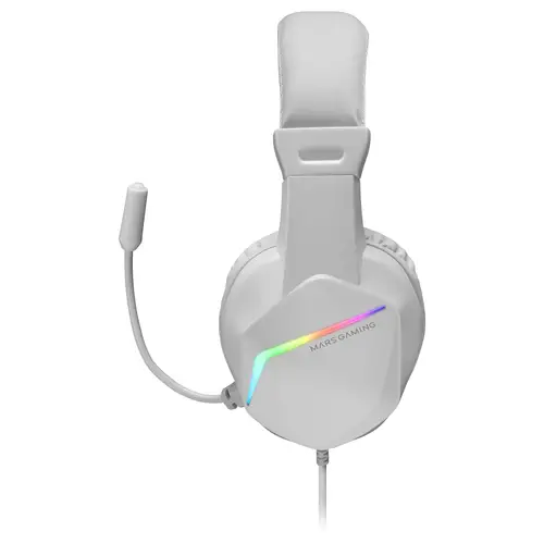 MH122 Blanco, Cascos Gaming FRGB Over Ear con Micrófono, Sonido HiFi, Cancelación de Sonido, Ultraligeros, PS4 PS5 Xbox Switch Tablet Windows Mac - Imagen 2