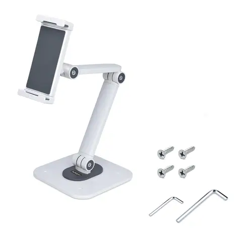 Soporte Ajustable de Sobremesa para Tablet - de Montaje en Pared - 1kg de Capacidad - Base Ergonómica Ajustable para Tablet - con Giro, Rotación e Inclinación - Imagen 10