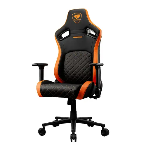 CGR-DFL Silla para videojuegos de PC Asiento acolchado tapizado Negro, Naranja - Imagen 6