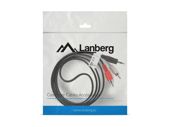 CA-MJRC-10CC-0015-BK cable de audio 1,5 m 3,5mm 2 x RCA Negro