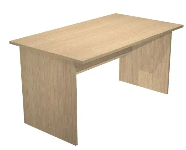 ARTEXPORT MESA ESCRITORIO PRESTO 140 CON PATAS PANEL LATERALES TABLERO DE 22MM ROBLE