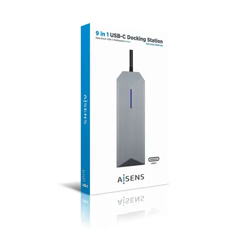 USB-C Dock 9 en 1, USB-C a 1x HDMI, 1xRJ45, 3x USB, 1x PD, 1x Audio, 1x SD, 1x Micro SD, Gris, 15 cm - Imagen 6