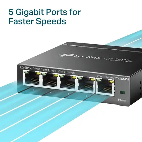 TL-SG105E switch Gestionado L2 Gigabit Ethernet (10/100/1000) Negro - Imagen 4