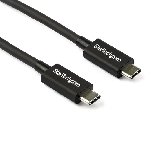 Cable Thunderbolt 3 Pasivo de 80cm - 40Gbps - PD 100W - Vídeo 4K/5K - Cable Thunderbolt - Certificado Thunderbolt - Compatible con USB4 / Modo Alt DP - Thunderbolt 4 - USB 3.2 - USB-C - Imagen 1