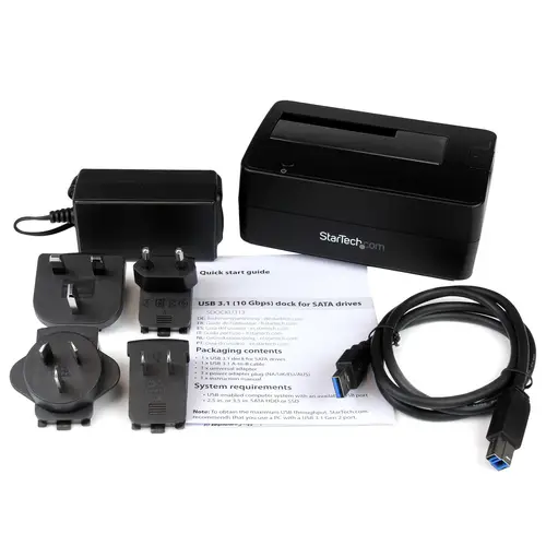 Docking Station USB 3.1 (10Gbps) a SATA III de 1 Bahía para Discos Duros y SSD de 2,5/3,5" - Base con Bahía de Carga Superior - Imagen 4