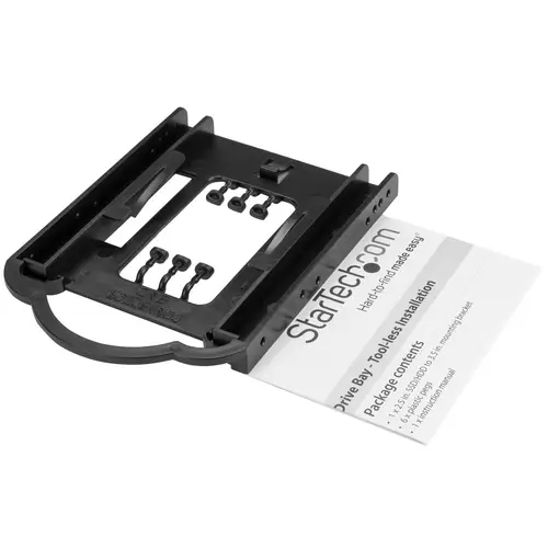 Bracket de Montaje para Discos Duros / SSD de 2,5" en Bahías de 3,5 Pulgadas - Instalación sin Herramientas - Bracket Adaptador de Unidad de 2,5" a Bahía de 3,5" - Imagen 6