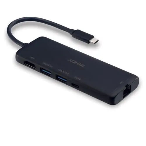 43358 base para portátil y replicador de puertos Alámbrico USB 3.2 Gen 1 (3.1 Gen 1) Type-C Negro - Imagen 4