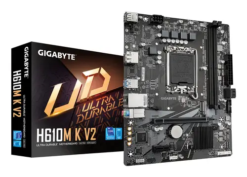H610M K V2 Placa base - Procesadores Intel Core 14ª generación, hasta 5600 MHz DDR5, 1xPCIe 3.0 M.2, LAN 1GbE, USB 3.2 Gen 1 - Imagen 1