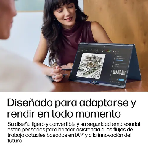 EliteBook X Flip G2i 14 inch Notebook Next Gen AI PC Wolf Pro Security Edition Copilot+ PC Intel Core Ultra X7 358H Híbrido (2-en-1) 35,6 cm (14") Pantalla táctil WUXGA 64 GB LPDDR5x-SDRAM 1 TB SSD Wi-Fi 7 (802.11be) Windows 11 Pro Azul - Imagen 6