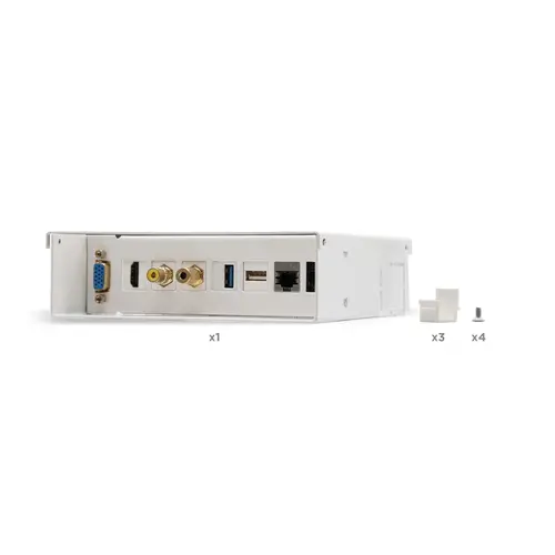 Caja de conexiones multimedia de pared VGA+HDMI+JACK3.5+RCA+2xUSB+2xRJ45, Blanco - Imagen 5