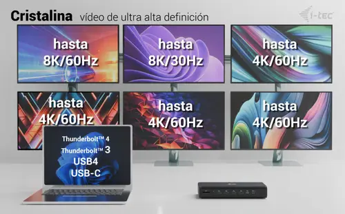 Universal 6x 4K/60Hz Display Docking Station + Power Delivery 140W - Imagen 7