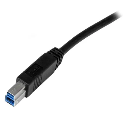 Cable Certificado 1m USB 3.0 Super Speed USB B Macho a USB A Macho Adaptador para Impresora - Negro - Imagen 3