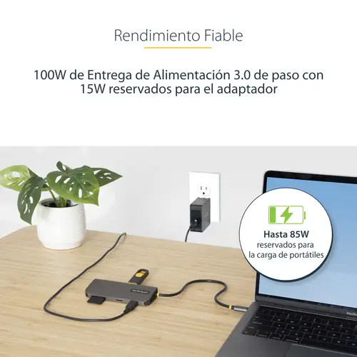 Adaptador Multipuertos USB C de Vídeo 4K a 60Hz, con Hub de 3 Puertos USB-A de 5Gbps, Entrega de Alimentación USB de 100W, Red Ethernet, SD/microSD, Cable de 30cm - Imagen 16