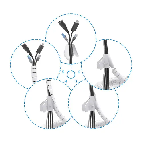 A151-0917 organizador de cables Universal Pasacables Blanco 1 pieza(s) - Imagen 2