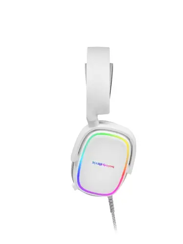 MHAX Blanco, Auriculares Gaming RGB, Micrófono Extraíble, HiFi, Compatibilidad Multiplataforma - Imagen 8