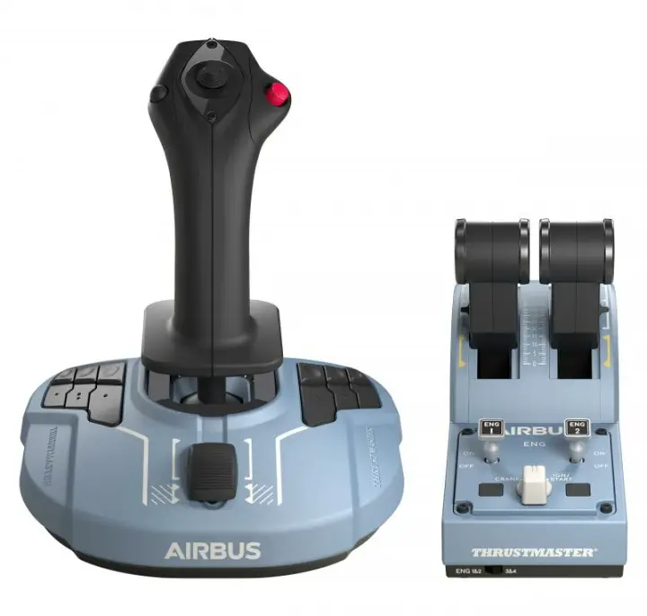 Airbus Edition Negro, Azul USB Palanca de mando Analógico/Digital PC
