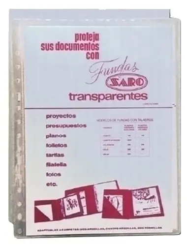 FUNDA MULT.SARO PVC 100µ Fº 16 TL. P/100