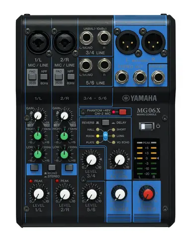 MG06X mezclador DJ 6 canales Negro - Imagen 1