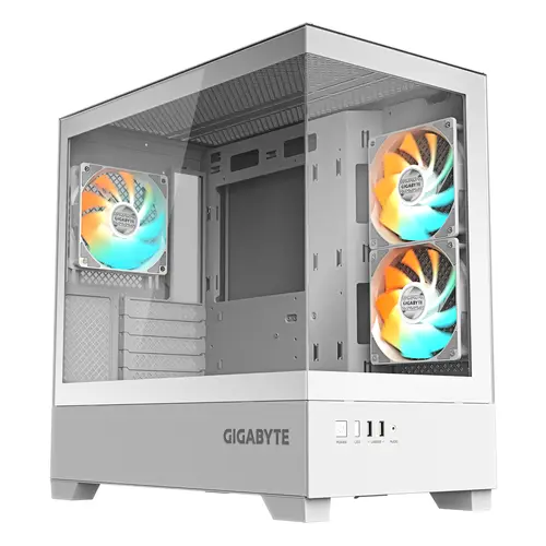 C201 PANORAMIC ICE Caja para PC  Torre media, m-ATX, compatible con radiador de 360 mm, 3 ventiladores preinstalados, USB 3.0, compatible con RGB Fusion - Imagen 1