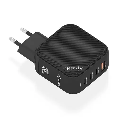 Cargador GaN 100W, 3xUSB-C PD3.0 QC4.0, 1xUSB-A QC3.0, Negro - Imagen 1