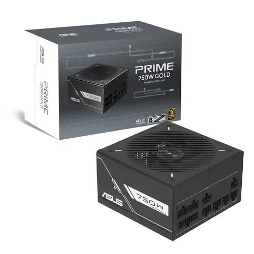 Prime -750G unidad de fuente de alimentación 750 W 20+4 pin ATX ATX Negro - Imagen 12