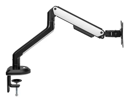 Soporte De Mesa RGB Gaming Contrapeso Giratorio E Inclinable Para Monitor/TV 9kg (3 Pivotes, 1 Brazo) De 17-32, Negro-Blanco - Imagen 3
