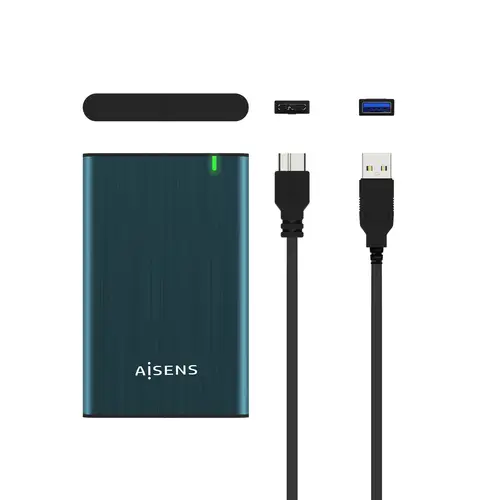 Caja Externa 2.5" ASE-2525PB 9.5 mm SATA A USB 3.0/USB 3.1 Gen1, Azul Pacifico - Imagen 5