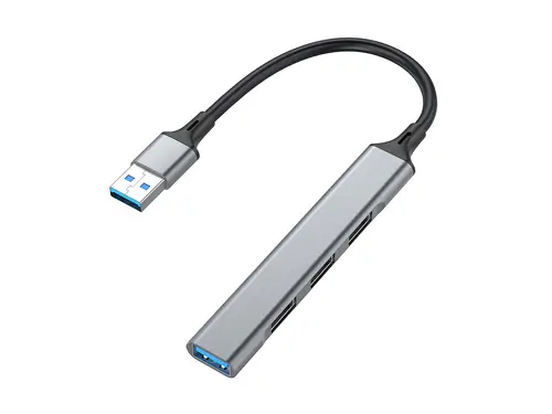 128960 hub de interfaz USB 3.2 Gen 1 (3.1 Gen 1) Type-A 5000 Mbit/s Negro, Gris - Imagen 2