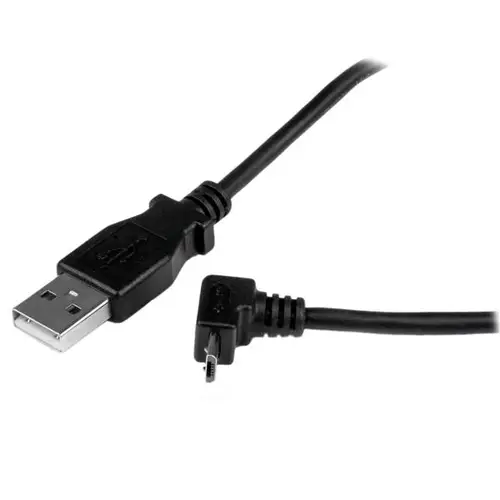 Cable Adaptador 1m USB A Macho a Micro USB B Macho Acodado en Ángulo hacia Arriba para Teléfono Móvil - Imagen 2