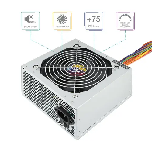 TQAPOLO-550SP unidad de fuente de alimentación 550 W 20+4 pin ATX ATX Plata - Imagen 3