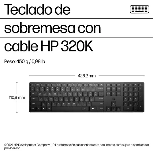 Teclado de sobremesa con cable 320K - Imagen 4