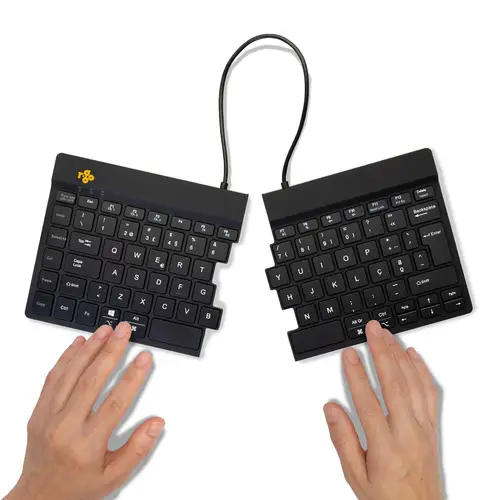Teclado ergonómico R-Go Split Break con software de pausa, teclado dividido ergonómico, QWERTY (PT), bluetooth, negro - Imagen 6