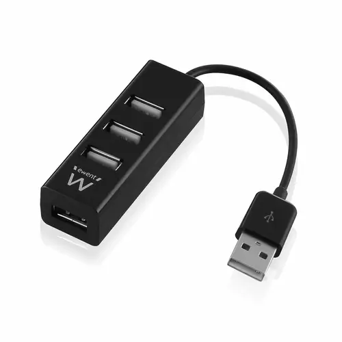 EW1123 hub de interfaz USB 2.0 480 Mbit/s Negro - Imagen 5