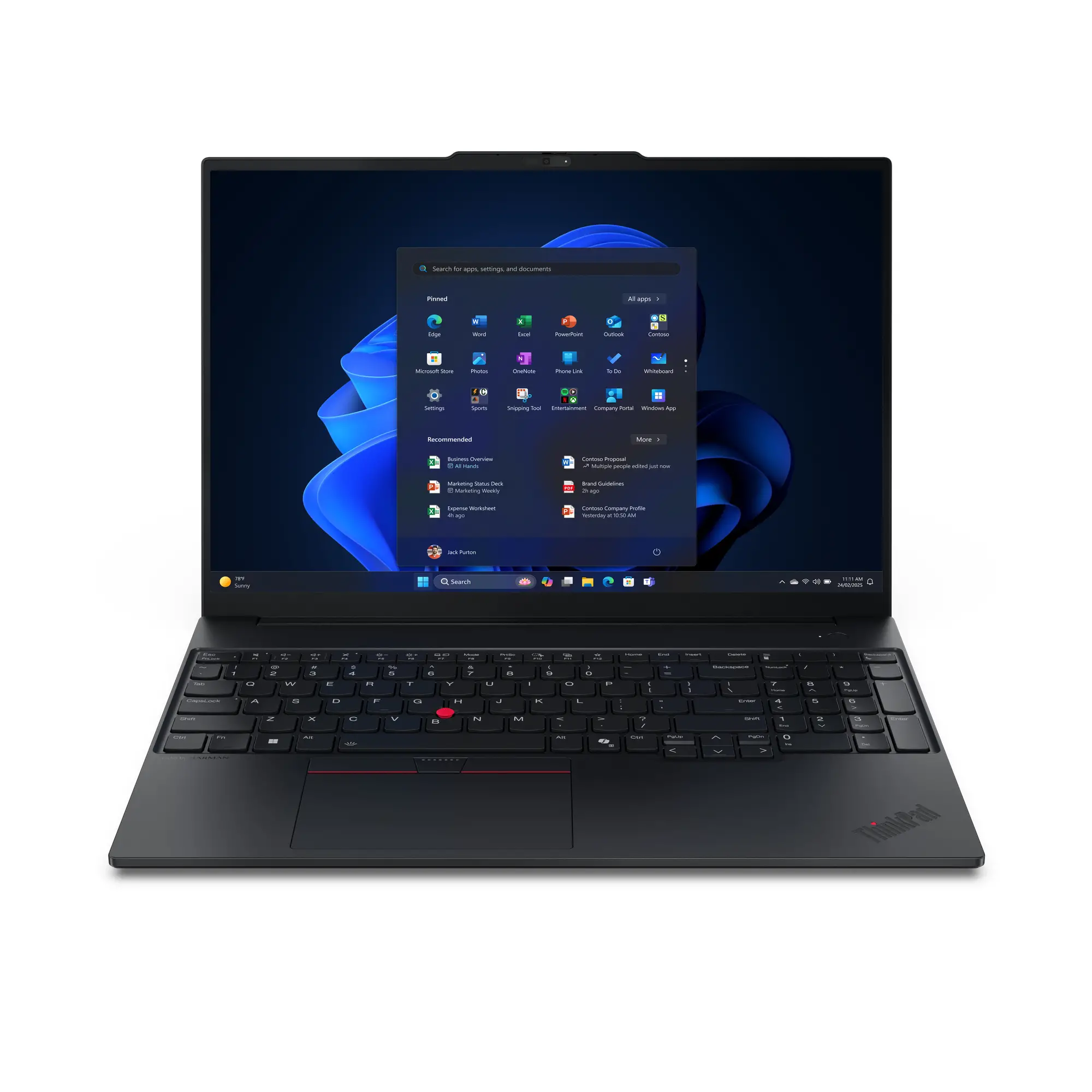 ThinkPad E16 Gen 3 (Intel) Copilot+ PC Intel Core Ultra 7 256V Portátil 40,6 cm (16") WUXGA 16 GB 512 GB SSD Wi-Fi 6E (802.11ax) Windows 11 Pro Español Negro