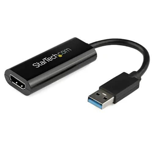 Adaptador USB 3.0 a HDMI - 1080p (1920x1200) - Adaptador Conversor Compacto de USB-A a HDMI para Monitor - Adaptador Gráfico Externo de Vídeo - Negro - para Windows Solamente - Imagen 1