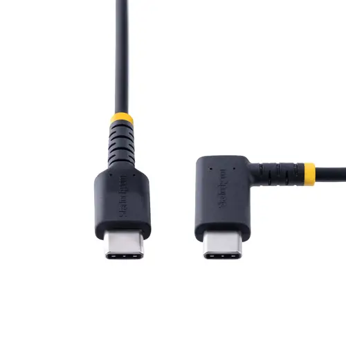 Cable 1m USB C Acodado - en Ángulo Recto - PD 60W - 3A - Cable USB-C de Carga Rápida - de Alta Resistencia - USB 2.0 Tipo C - Fibra de Aramida - 3A - de Carga - Imagen 4